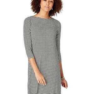 J.Jill Wearever Houndstooth Jersey Knit Midi dress - sz L